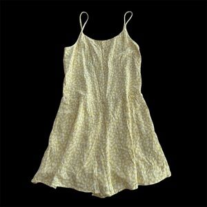 Abercrombie Kids NWT Ruched Yellow and White Romper- Size 13/14